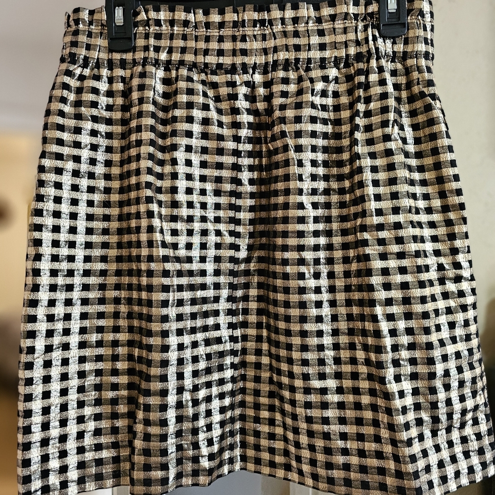J.Crew Factory black/gold mini skirt